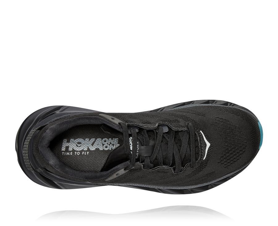 Running Shoes Womens - Hoka One One Elevon 2 - Black - VGSYQWD-67